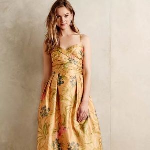 Anthropologie satin garden party dress size 4 James Coviello